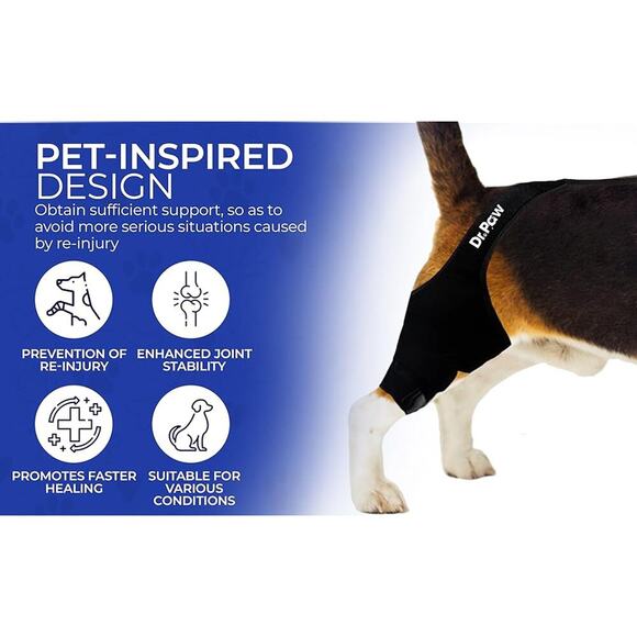 NEW Dr. Paw Dog ACL Knee Brace for Torn ACL Hind Leg Secure Fit Size XL - Picture 3 of 11